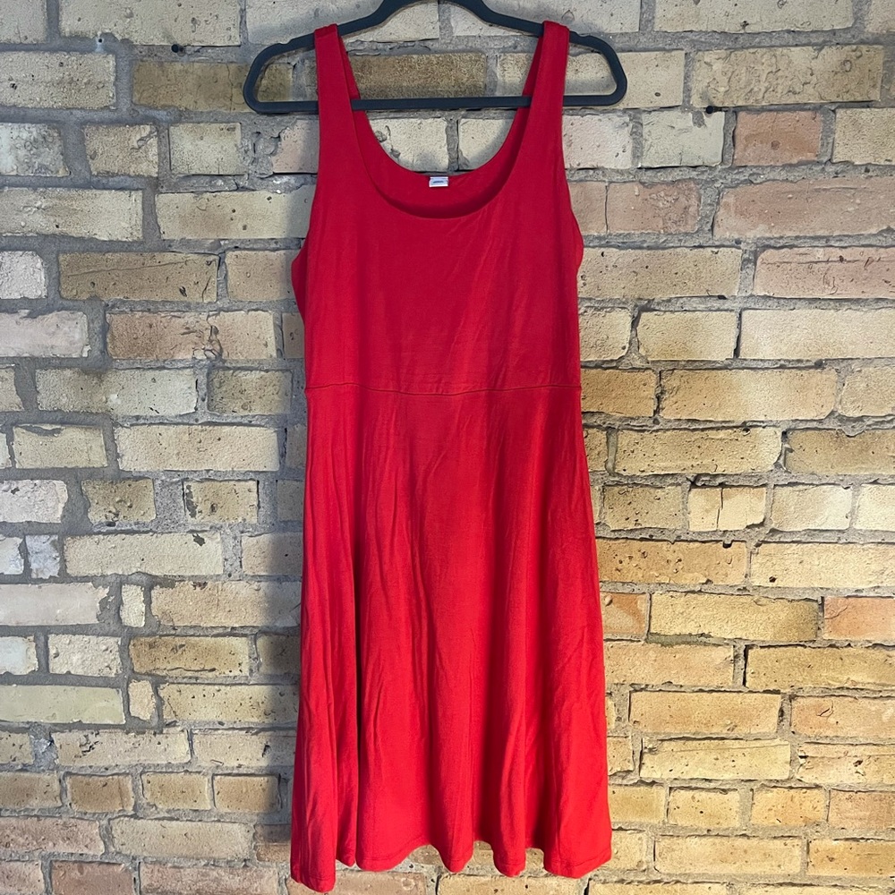 Old Navy Red Midi Dress